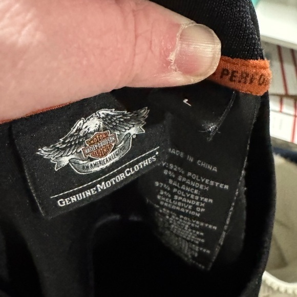 Harley-Davidson® Men’s Performance Crew Neck Shirt - Black/Blue, Size‎ L - Picture 2 of 8